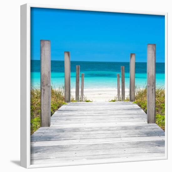 Cuba Fuerte Collection SQ - Boardwalk on the Beach-Philippe Hugonnard-Framed Photographic Print