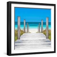 Cuba Fuerte Collection SQ - Boardwalk on the Beach-Philippe Hugonnard-Framed Photographic Print