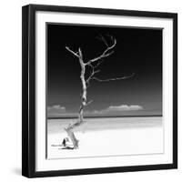 Cuba Fuerte Collection SQ BW - Alone on the White Sandy Beach-Philippe Hugonnard-Framed Photographic Print