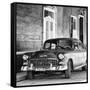 Cuba Fuerte Collection SQ BW - American Classic Car II-Philippe Hugonnard-Framed Stretched Canvas