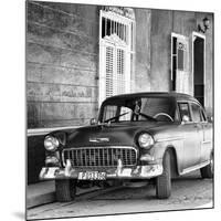 Cuba Fuerte Collection SQ BW - American Classic Car II-Philippe Hugonnard-Mounted Photographic Print