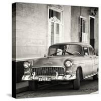 Cuba Fuerte Collection SQ BW - American Classic Car-Philippe Hugonnard-Stretched Canvas