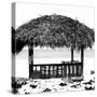 Cuba Fuerte Collection SQ BW - Beach Hut-Philippe Hugonnard-Stretched Canvas