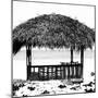 Cuba Fuerte Collection SQ BW - Beach Hut-Philippe Hugonnard-Mounted Photographic Print