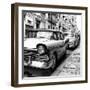 Cuba Fuerte Collection SQ BW - Beautiful American Cars in Havana II-Philippe Hugonnard-Framed Photographic Print