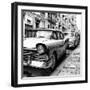 Cuba Fuerte Collection SQ BW - Beautiful American Cars in Havana II-Philippe Hugonnard-Framed Photographic Print