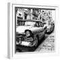 Cuba Fuerte Collection SQ BW - Beautiful American Cars in Havana II-Philippe Hugonnard-Framed Photographic Print