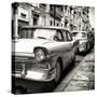 Cuba Fuerte Collection SQ BW - Beautiful American Cars in Havana-Philippe Hugonnard-Stretched Canvas