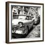 Cuba Fuerte Collection SQ BW - Beautiful American Cars in Havana-Philippe Hugonnard-Framed Photographic Print