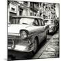 Cuba Fuerte Collection SQ BW - Beautiful American Cars in Havana-Philippe Hugonnard-Mounted Photographic Print