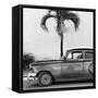 Cuba Fuerte Collection SQ BW - Beautiful Retro Black Car-Philippe Hugonnard-Framed Stretched Canvas