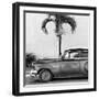 Cuba Fuerte Collection SQ BW - Beautiful Retro Black Car-Philippe Hugonnard-Framed Photographic Print