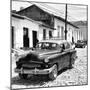 Cuba Fuerte Collection SQ BW - Black Taxi in Trinidad-Philippe Hugonnard-Mounted Photographic Print