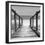 Cuba Fuerte Collection SQ BW - Boardwalk on the Beach II-Philippe Hugonnard-Framed Photographic Print