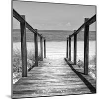 Cuba Fuerte Collection SQ BW - Boardwalk on the Beach II-Philippe Hugonnard-Mounted Photographic Print