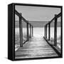 Cuba Fuerte Collection SQ BW - Boardwalk on the Beach II-Philippe Hugonnard-Framed Stretched Canvas