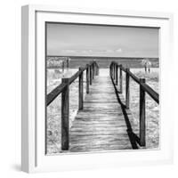 Cuba Fuerte Collection SQ BW - Boardwalk on the Beach III-Philippe Hugonnard-Framed Photographic Print