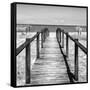 Cuba Fuerte Collection SQ BW - Boardwalk on the Beach III-Philippe Hugonnard-Framed Stretched Canvas