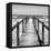 Cuba Fuerte Collection SQ BW - Boardwalk on the Beach III-Philippe Hugonnard-Framed Stretched Canvas