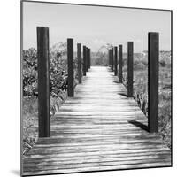 Cuba Fuerte Collection SQ BW - Boardwalk on the Beach-Philippe Hugonnard-Mounted Photographic Print