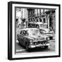 Cuba Fuerte Collection SQ BW BW - Taxi Cars Havana-Philippe Hugonnard-Framed Photographic Print