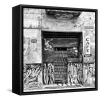 Cuba Fuerte Collection SQ BW - Cafe Express Havana-Philippe Hugonnard-Framed Stretched Canvas