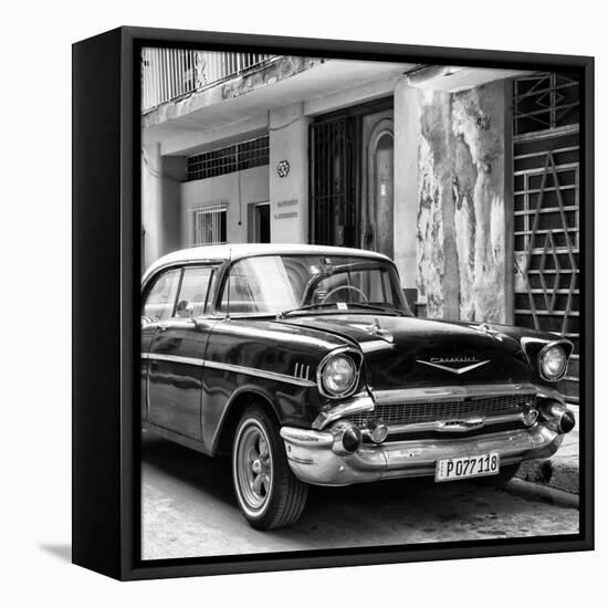 Cuba Fuerte Collection SQ BW - Chevrolet Cuban-Philippe Hugonnard-Framed Stretched Canvas