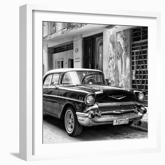 Cuba Fuerte Collection SQ BW - Chevrolet Cuban-Philippe Hugonnard-Framed Photographic Print