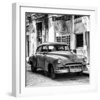 Cuba Fuerte Collection SQ BW - Chevrolet of Havana-Philippe Hugonnard-Framed Photographic Print