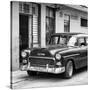 Cuba Fuerte Collection SQ BW - Classic American Car in Havana II-Philippe Hugonnard-Stretched Canvas