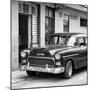 Cuba Fuerte Collection SQ BW - Classic American Car in Havana II-Philippe Hugonnard-Mounted Photographic Print