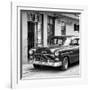 Cuba Fuerte Collection SQ BW - Classic American Car in Havana II-Philippe Hugonnard-Framed Premium Photographic Print