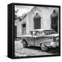 Cuba Fuerte Collection SQ BW - Classic American Car in Trinidad II-Philippe Hugonnard-Framed Stretched Canvas