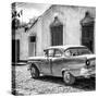 Cuba Fuerte Collection SQ BW - Classic American Car in Trinidad II-Philippe Hugonnard-Stretched Canvas