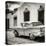 Cuba Fuerte Collection SQ BW - Classic American Car in Trinidad-Philippe Hugonnard-Stretched Canvas