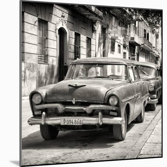 Cuba Fuerte Collection SQ BW - Classic Car in Havana-Philippe Hugonnard-Mounted Photographic Print