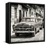 Cuba Fuerte Collection SQ BW - Classic Car in Havana-Philippe Hugonnard-Framed Stretched Canvas