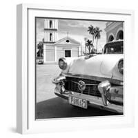 Cuba Fuerte Collection SQ BW - Classic Car in Santa Clara II-Philippe Hugonnard-Framed Photographic Print