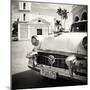 Cuba Fuerte Collection SQ BW - Classic Car in Santa Clara-Philippe Hugonnard-Mounted Photographic Print