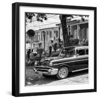 Cuba Fuerte Collection SQ BW - Classic Car in Vinales II-Philippe Hugonnard-Framed Photographic Print