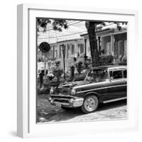 Cuba Fuerte Collection SQ BW - Classic Car in Vinales II-Philippe Hugonnard-Framed Photographic Print