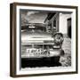 Cuba Fuerte Collection SQ BW- Close-up of American Classic Car II-Philippe Hugonnard-Framed Photographic Print