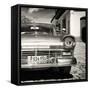 Cuba Fuerte Collection SQ BW- Close-up of American Classic Car II-Philippe Hugonnard-Framed Stretched Canvas