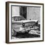 Cuba Fuerte Collection SQ BW - Close-up of Classic Golden Car-Philippe Hugonnard-Framed Photographic Print
