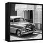 Cuba Fuerte Collection SQ BW - Close-up of Cuban Taxi Trinidad II-Philippe Hugonnard-Framed Stretched Canvas