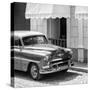 Cuba Fuerte Collection SQ BW - Close-up of Cuban Taxi Trinidad II-Philippe Hugonnard-Stretched Canvas