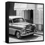Cuba Fuerte Collection SQ BW - Close-up of Cuban Taxi Trinidad II-Philippe Hugonnard-Framed Stretched Canvas