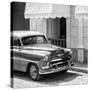 Cuba Fuerte Collection SQ BW - Close-up of Cuban Taxi Trinidad II-Philippe Hugonnard-Stretched Canvas