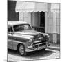 Cuba Fuerte Collection SQ BW - Close-up of Cuban Taxi Trinidad II-Philippe Hugonnard-Mounted Photographic Print