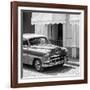Cuba Fuerte Collection SQ BW - Close-up of Cuban Taxi Trinidad II-Philippe Hugonnard-Framed Photographic Print